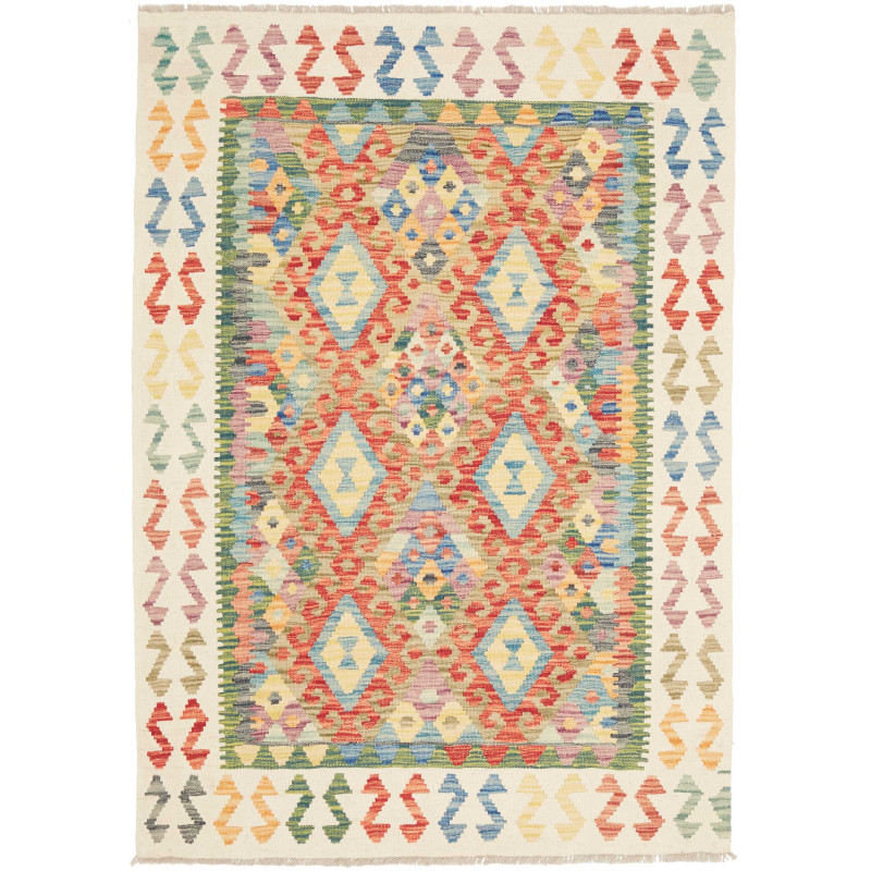Kilim 127x178 Cm Kilim, Afghanistan, Hand-carded Wool (warp: