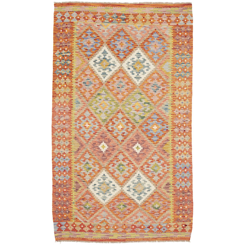 Kilim 122x208 Cm Kilim Afghanistan Hand-carded Wool 0.3 Cm