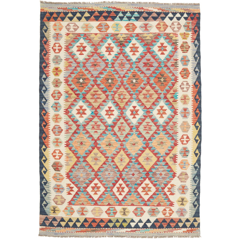Kilim 134x191 Cm Kilim, Afghanistan, Hand-carded Wool (warp: