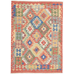 Kilim 125x172 Cm Kilim Afghan. Hand-carded Wool (warp:
