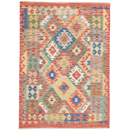 Kilim 125x172 Cm Kilim Afghan. Hand-carded Wool (warp: