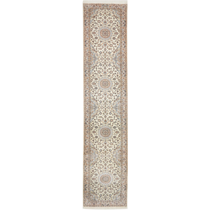 Nain 6la 85x405 Cm Nain 6la, Persia, Hand-spun Wool And Silk