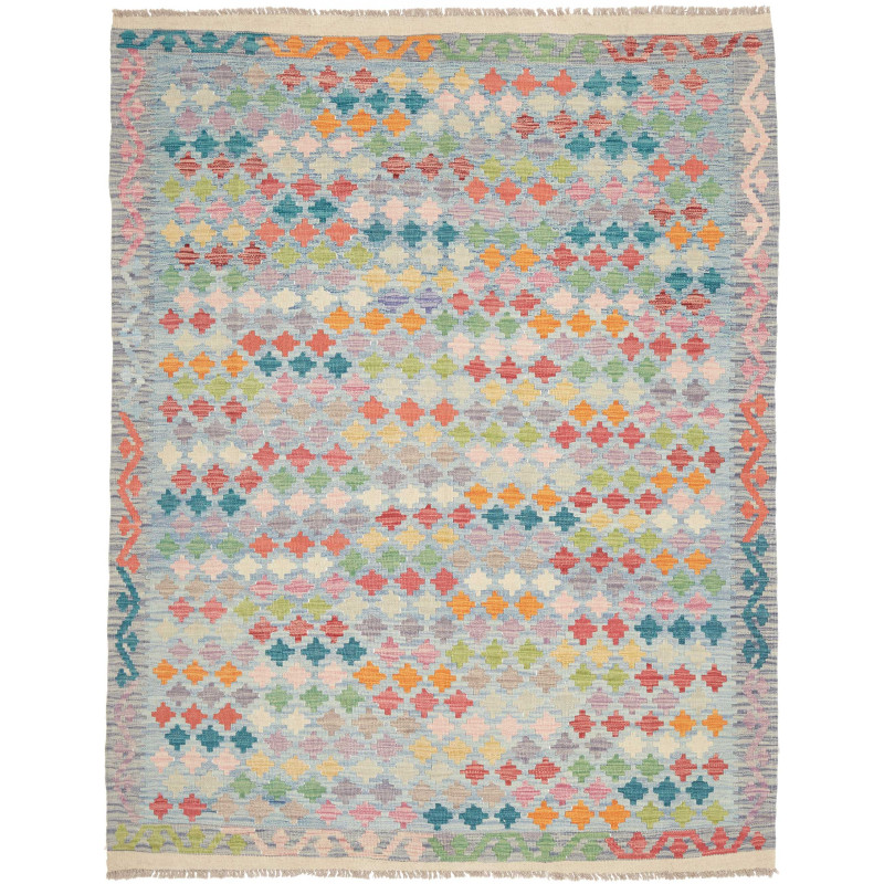 Kilim 152x197 Cm Afghan Kilim Hand-carded Wool Cotton Warp