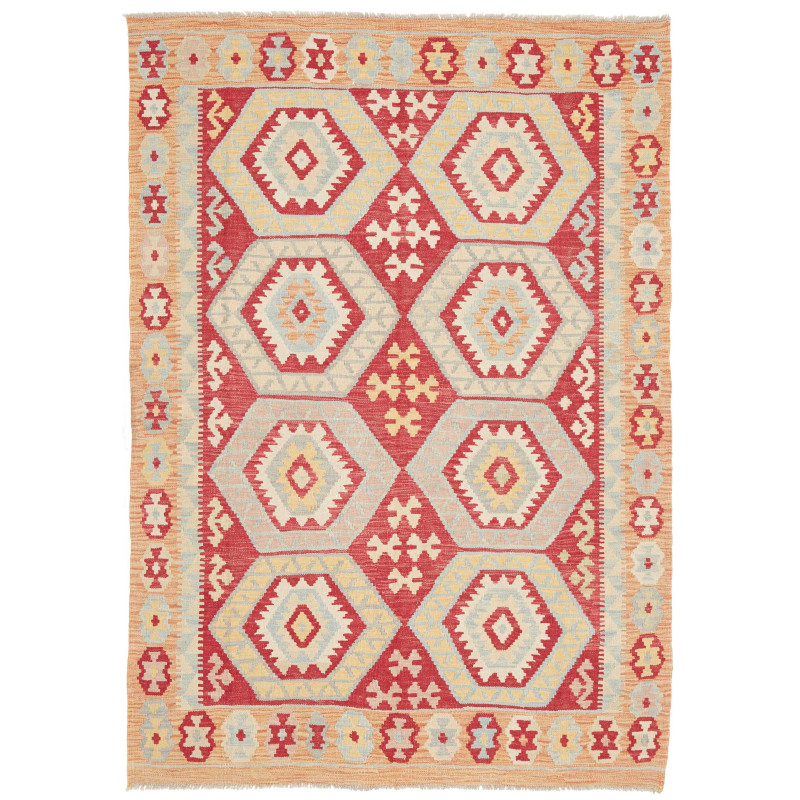 Kilim 142x200 Cm Kilim Afghanistan Hand-carded Wool 0.3 Cm