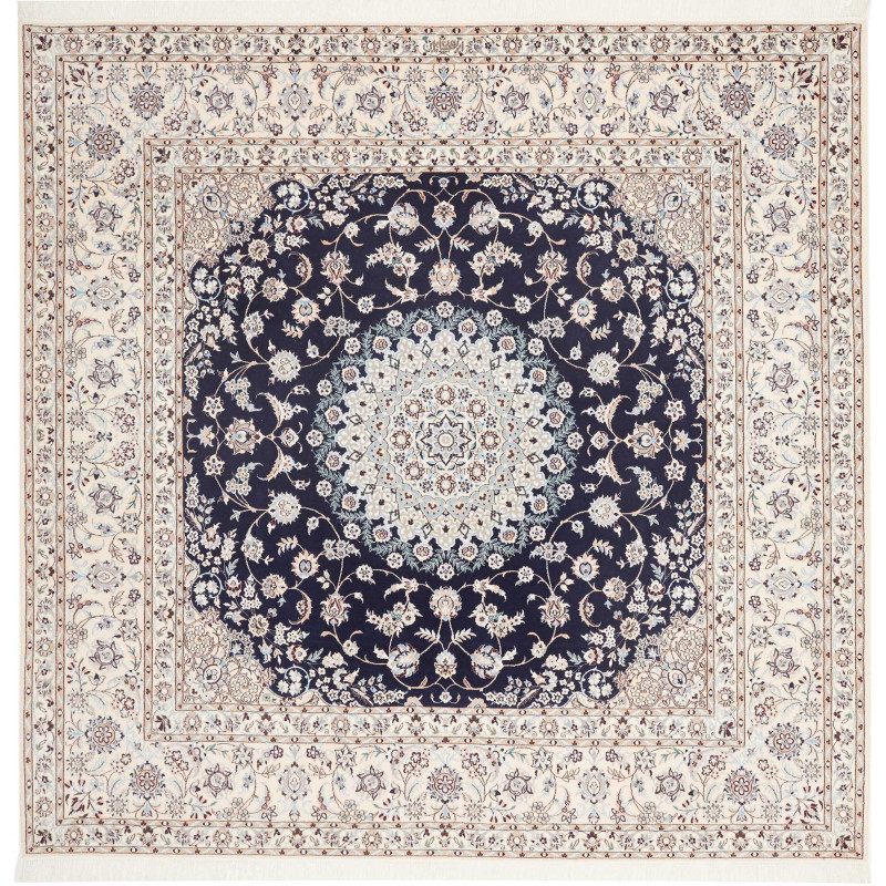 Nain 6la 211x208 Cm Nain 6la, Persia, Hand-carded Wool And