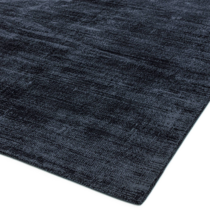 Rug Blade plain dark blue peacock blue blue 200x