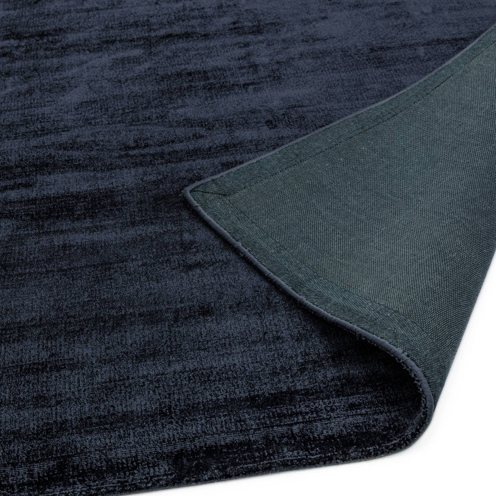 Rug Blade plain dark blue peacock blue blue 200x