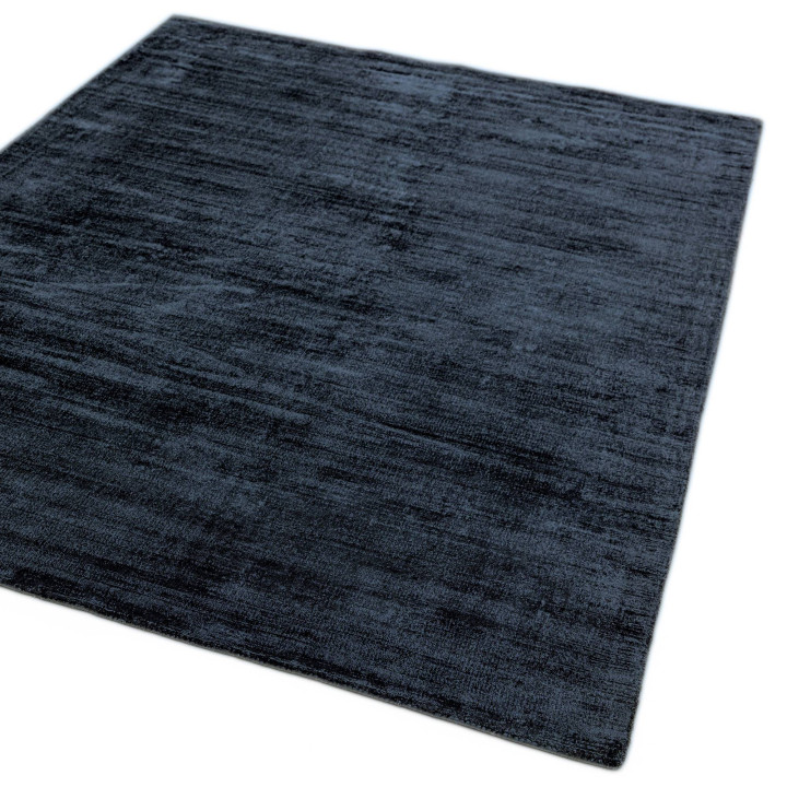 Rug Blade plain dark blue peacock blue 240x340 c