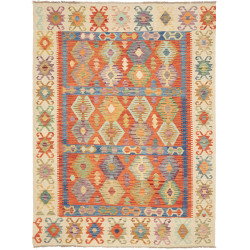 Kilim 178x243 Cm Kilim, Afghanistan, Hand-carded Wool (warp: