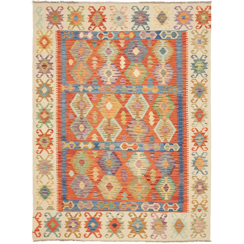 Kilim 178x243 Cm Kilim, Afghanistan, Hand-carded Wool (warp: