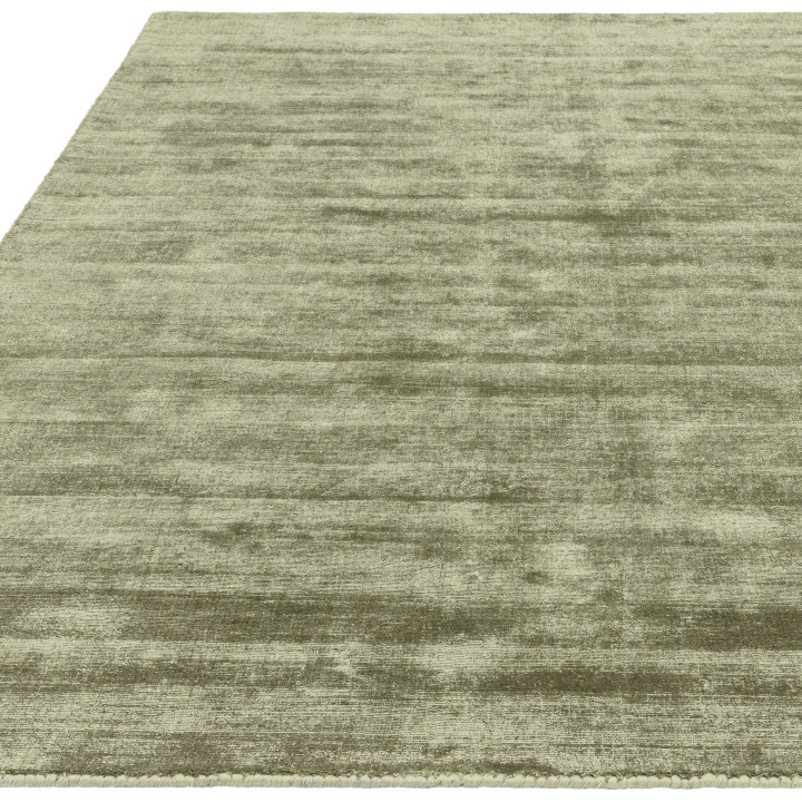 Rug Blade plain olive green sage green runner 66