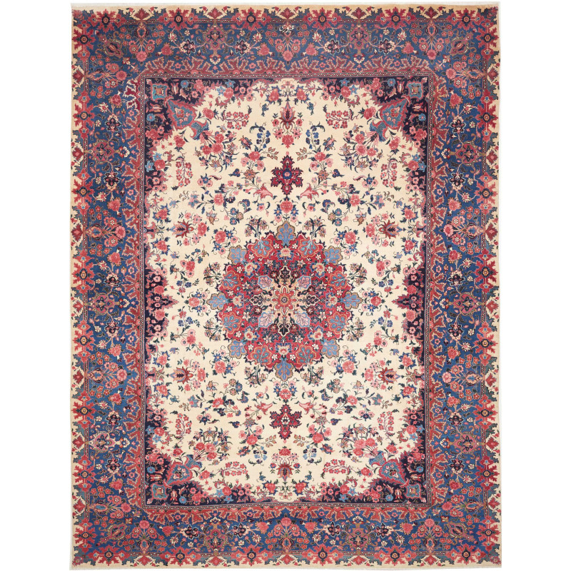 Mashad 305x408 Cm Mashad, Persia, Hand-carded Wool, Cotton,