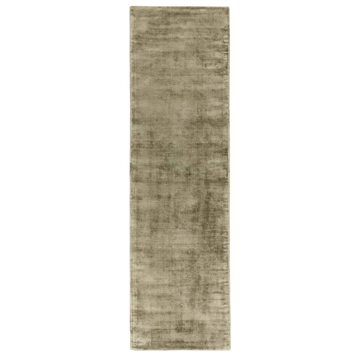 Rug Blade plain olive green sage green runner 66