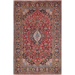 Kashan Fine 140x217 Cm Kashan Fine, Persia, Hand-carded Wool