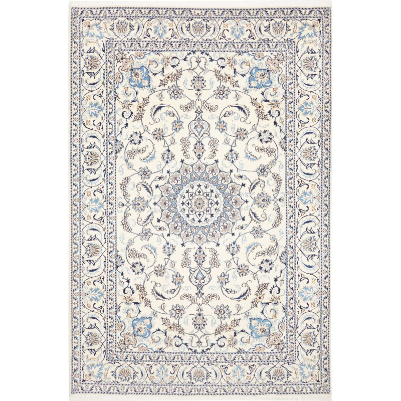 Rug Nain Kashmar Persia 196x300 Ivory Blue