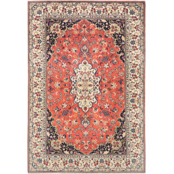 Kashan 196x293 Cm Kashan, Persia, Hand-carded Wool (cotton