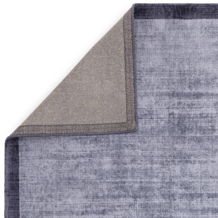 Rug Blade Border geometric dark blue light blue