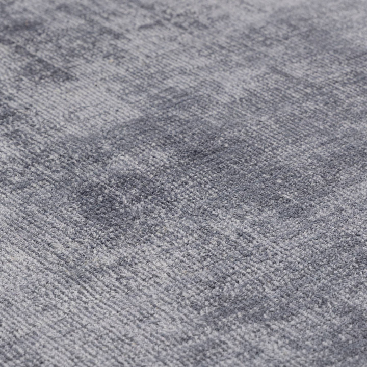 Rug Blade Border geometric dark blue light blue
