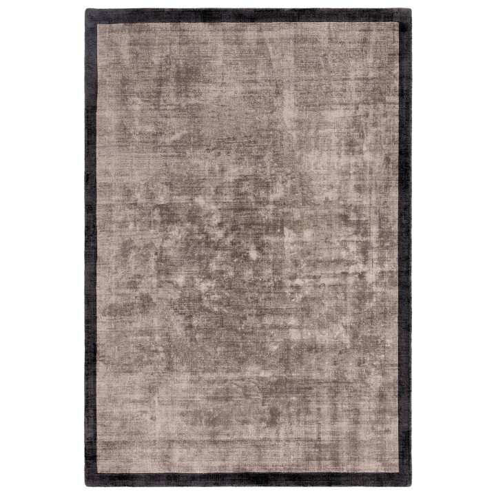 Rug Blade Border geometric dark grey light grey