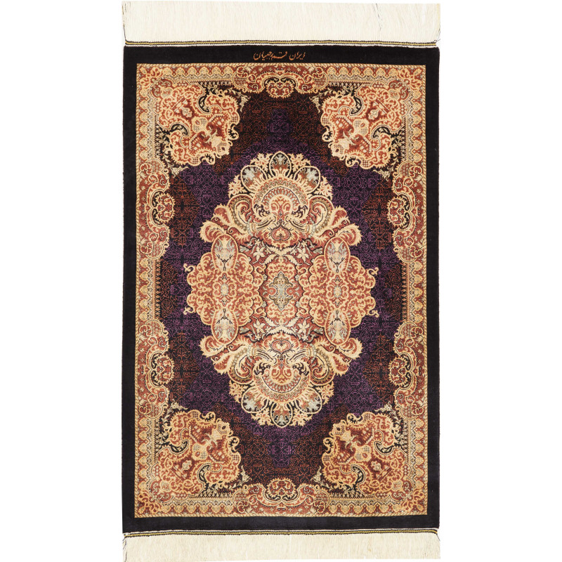 Rug Ghom Silk Persia 60x91 Plum Gold