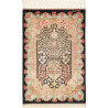 Rug Ghom Silk Persia 60x89 Black Pink
