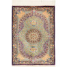 Rug Ghom Silk Persia 60x84 Mint Green Aubergine