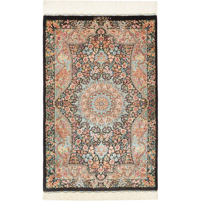 Rug Ghom Silk Persia 58x90 Dark Multicolor