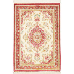 Rug Ghom Silk Persia 60x87 Cream Red