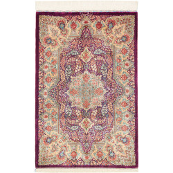 Rug Ghom Silk Persia 61x94 Purple Cream