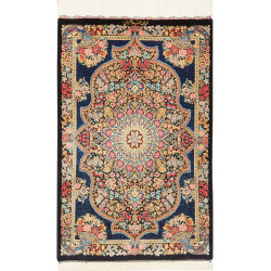 Rug Ghom Silk Persia 58x89 Midnight Blue Gold