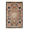 Rug Ghom Silk Persia 58x89 Midnight Blue Gold