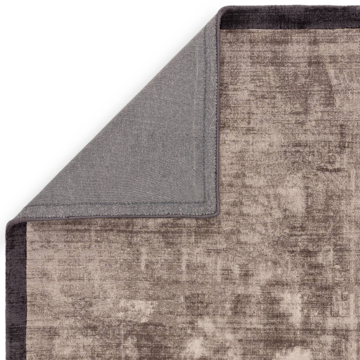 Rug Blade Border geometric dark grey light grey
