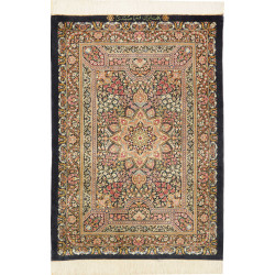 Rug Ghom Silk Persia 62x90 Black Pink