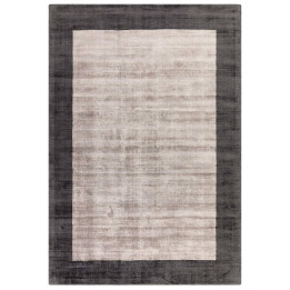 Rug Blade Border geometric grey silver Square 16