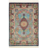 Rug Ghom Silk Persia 78x117 Turquoise Burgundy