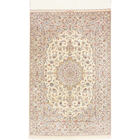 Rug Ghom Silk Persia 99x150 Cream Ivory