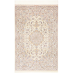 Rug Ghom Silk Persia 99x150 Ivory Blue