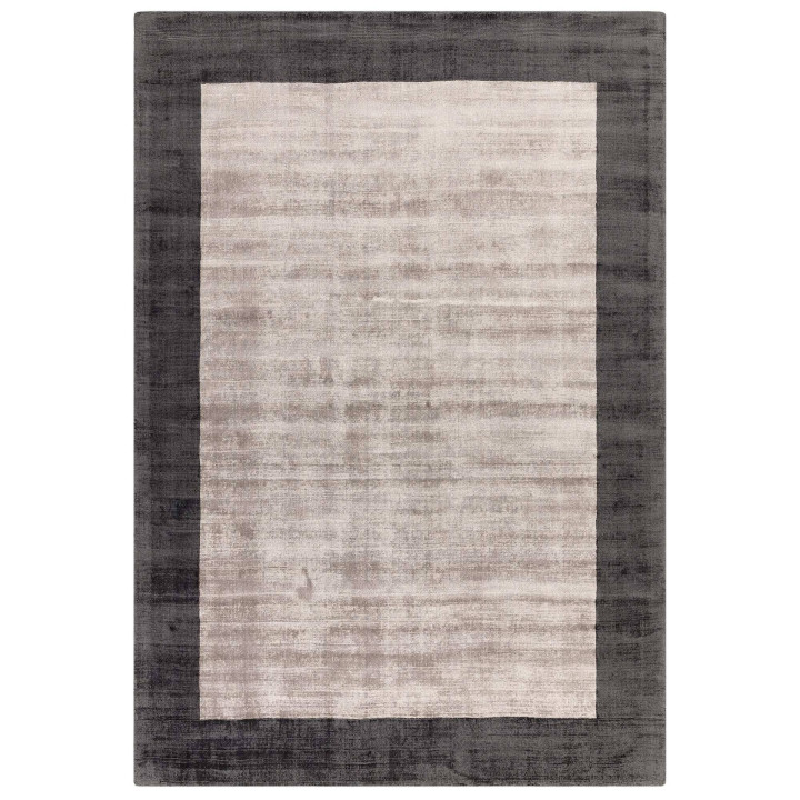 Rug Blade Border geometric grey silver 200x290 c