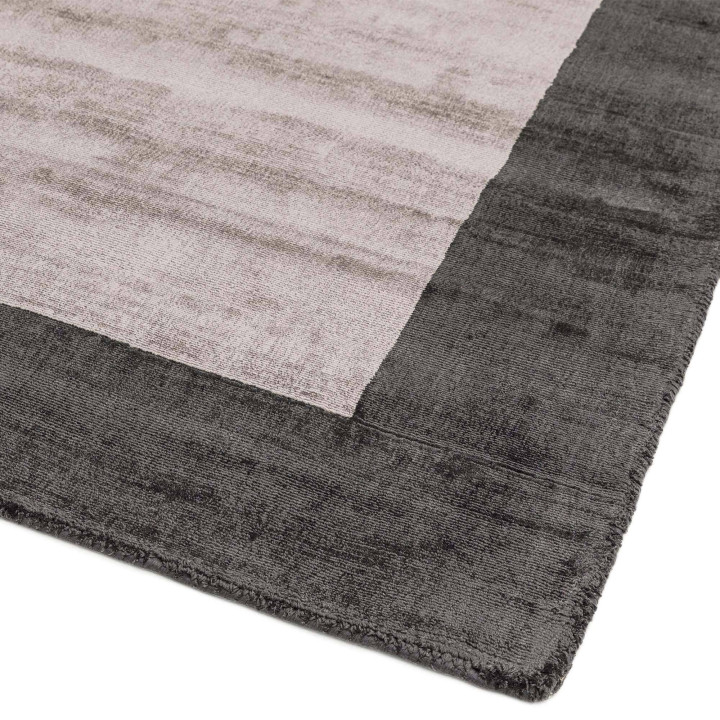 Rug Blade Border geometric grey silver 200x290 c