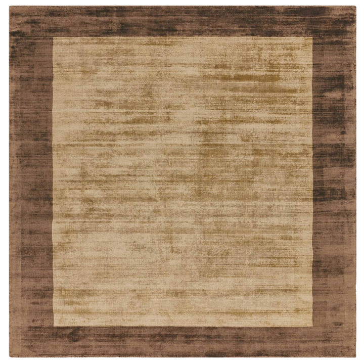 Tappeto Blade Border geometrico marrone e beige