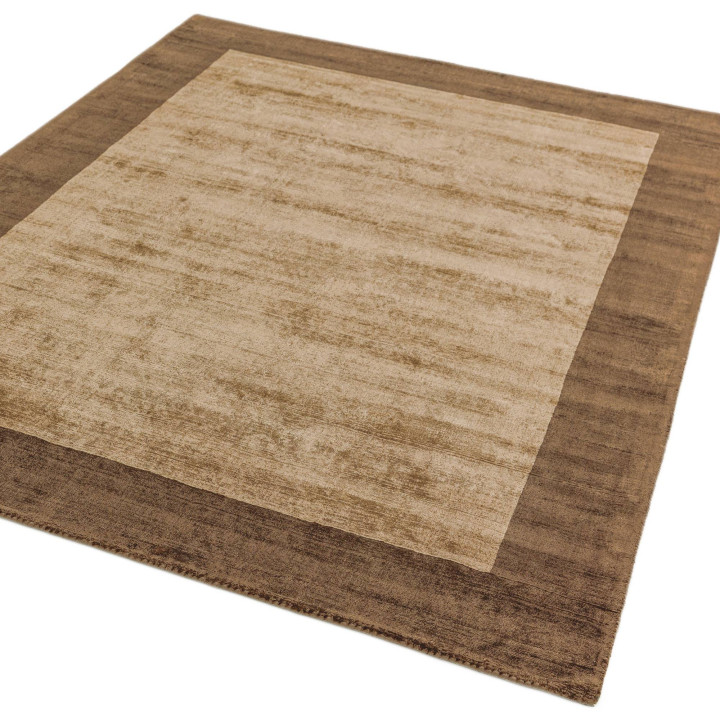 Tappeto Blade Border geometrico marrone e beige