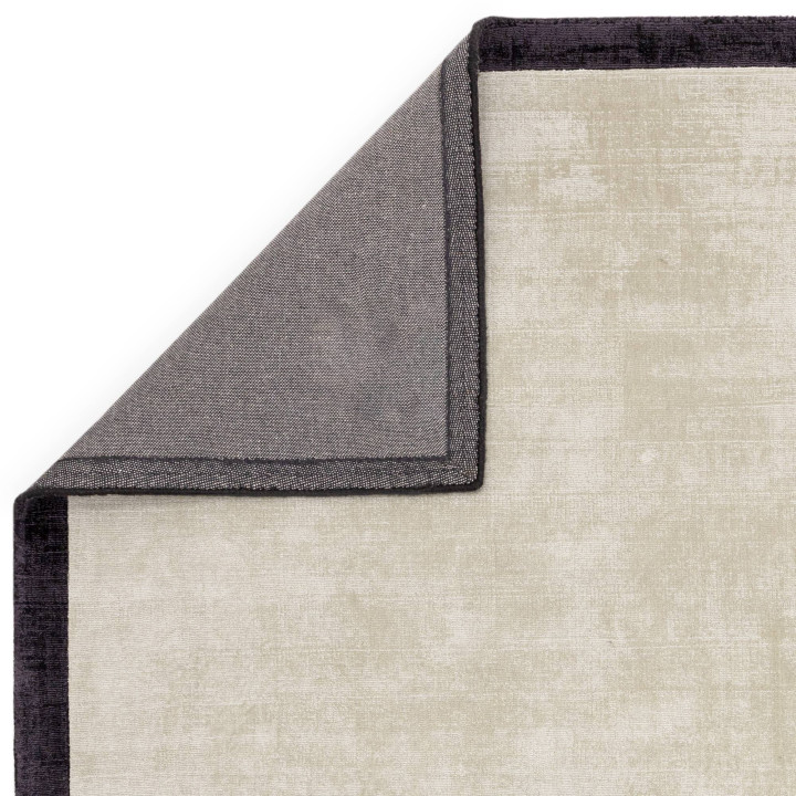 Tappeto Blade Border geometrico grigio scuro e b
