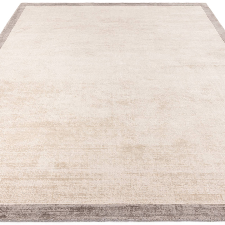 Tappeto Blade Border geometrico grigio e beige 1