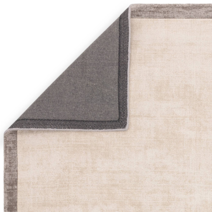 Tappeto Blade Border geometrico grigio e beige 1