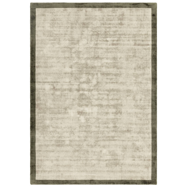 Tappeto Blade Border geometrico verde oliva e be