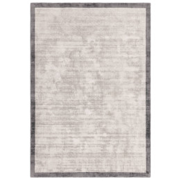 Tappeto Blade Border geometrico grigio e argento