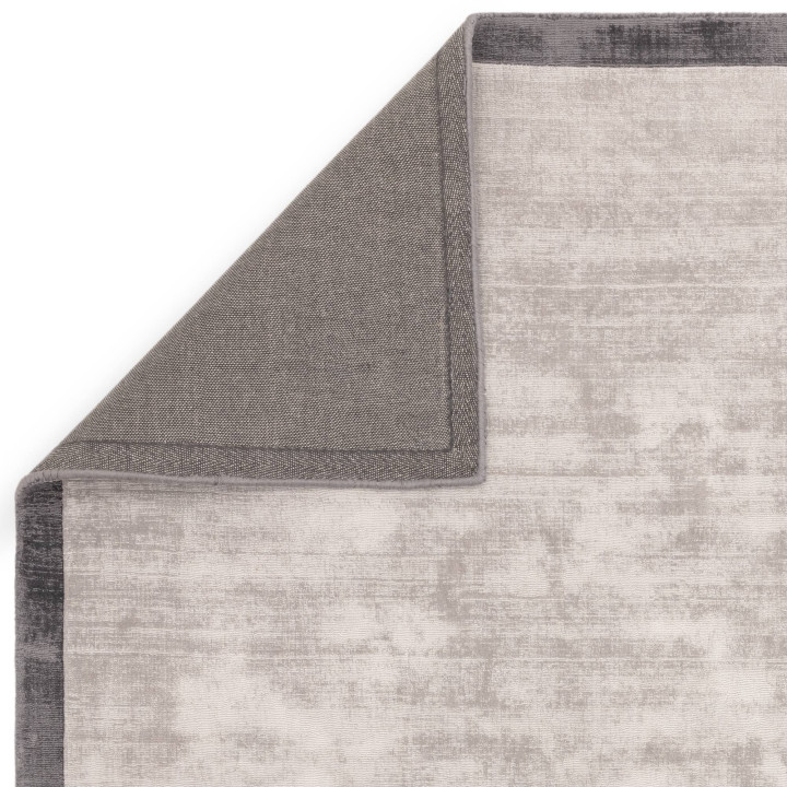 Rug Blade Border geometric grey silver 200x290 c