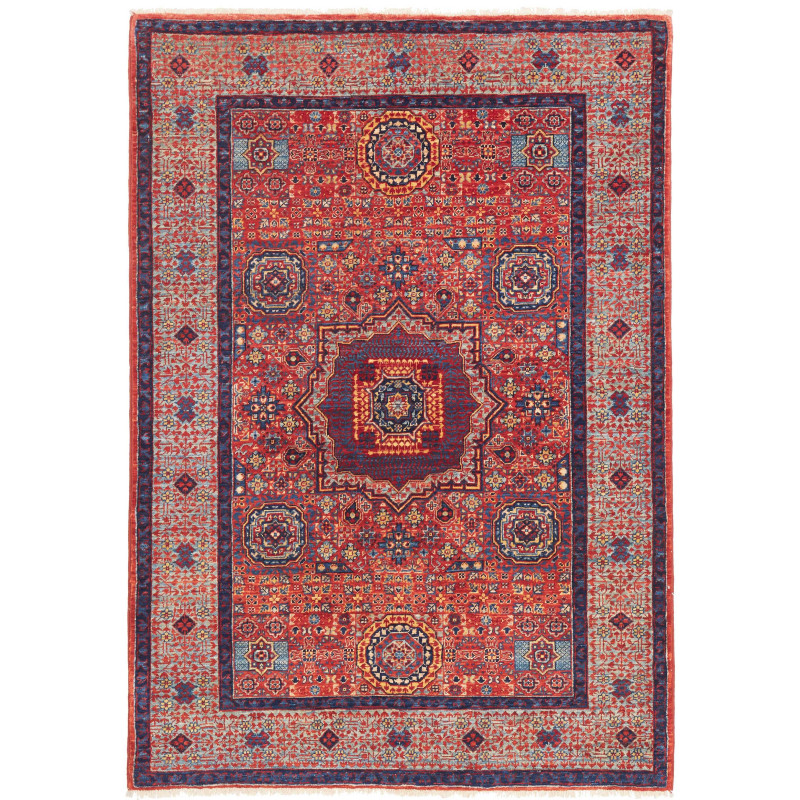 Rug Mamlouk Pakistan 103x147 Red Blue