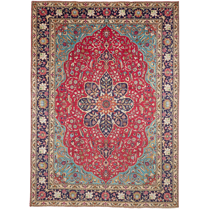 Tabriz 250x343 Cm Tabriz, Persia, Hand-carded Wool (warp: