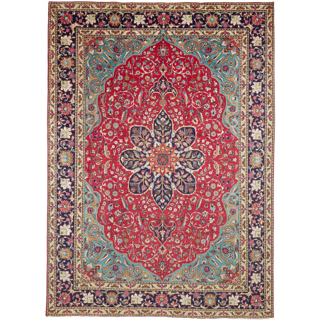 Tabriz 250x343 Cm Tabriz, Persia, Hand-carded Wool (warp:
